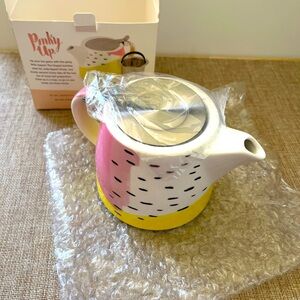 Pinky Pink and Yellow Teapot